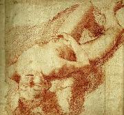 Annibale Carracci liggande naken yngling Spain oil painting artist